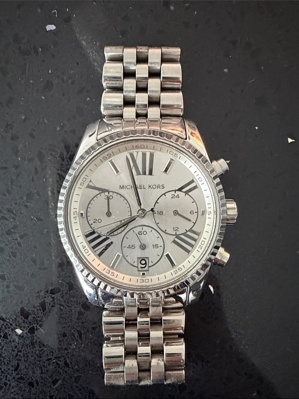Like new! Michael Kors Silver Chronograph Watch